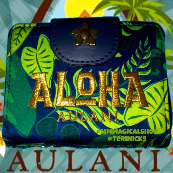 Loungefly Disney Aulani Sequined Paradise Vibes Backpack and Matching Wallet